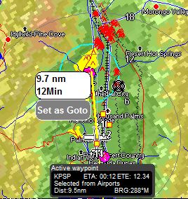 Sélectionner les waypoints sur l'écran