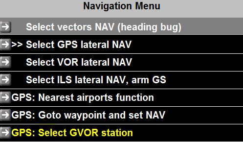 Select GVOR Station